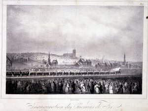Inauguración del Ferrocarril Belga en Bruselas, 5 de mayo de Unknown artist
