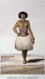Indígena de Oceanía - en "Primera circunnavegación sueca" por Skogman Carl Johan Alfred, ed. Estocolmo, Adolf Bonnier