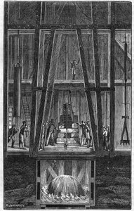 Interior del pozo artesiano de Passy en 1888 en "El Diario de la Juventud" de 1888. de Unknown artist