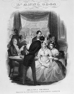 Interior de un palco del teatro alla Scala. 1844 de Unknown artist