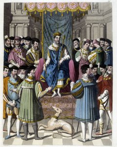 Entrevista con Francisco I (1494 - 1547) y Enrique VIII (1491 - 1547) de Inglaterra de Unknown artist