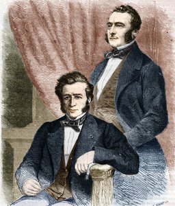 Isaac (1800-1875) y Emile (1806-1880) Pereire, fundadores de la Société de Crédit Mobilier y la Compagnie Générale Transatlantique de Unknown artist