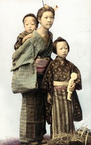 Niños japoneses, finales del siglo XIX de Unknown artist