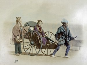 Rickshaw japonés, circa 1900
