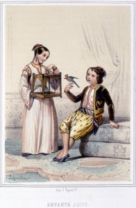 Niños judíos de Argelia en la segunda mitad del siglo XIX. de Unknown artist