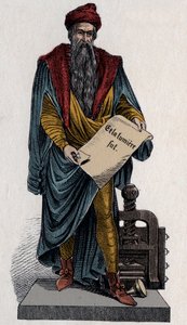 Johann Gutenberg, impresor y orfebre alemán de Unknown artist