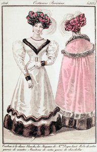 Journal des dames et des modes, trajes parisinos de Unknown artist