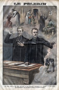 Jules Auguste Lemire (1853-1928) e Hippolyte Gayraud (1856-1911), eclesiásticos y políticos franceses, diputados - grabado en 