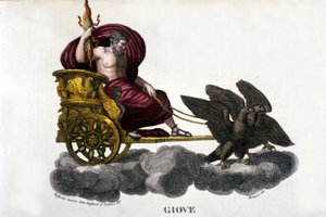 Júpiter (Zeus). Grabado del siglo XIX.