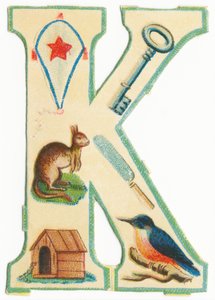 K: cometa, llave, canguro, cuchillo, perrera, martín pescador