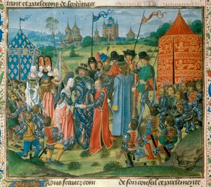 El Rey Carlos VI entrega a su hija Isabel de Francia a Ricardo II rey de Inglaterra de Unknown artist