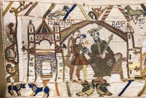 El rey Eduardo el Confesor envía a Harold a Normandía, Tapiz de Bayeux de Unknown artist