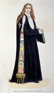 Caballero de la Orden de Malta en abrigo grabado siglo XIX de Unknown artist