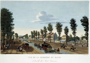 La barrera de Maine, circa 1820 - en Vues de Paris por Courvoisier de Unknown artist