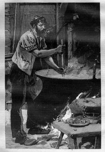 La fabricación del queso Gruyere - Grabado en “La Science française” de Unknown artist