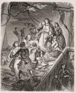 La galera de San Luis - en “Historia de Papas, Reyes, Reinas, Emperadores, a través de los siglos” por Maurice Lachatre 1857 de Unknown artist