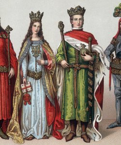 Ladislao II o V Jagellón (1350-1434), Gran Duque de Lituania y Rey de Polonia. Cromolitografía del siglo XIX.
