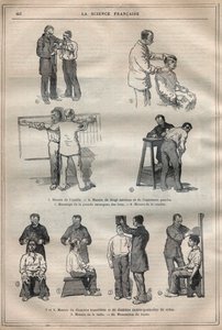 La antropometría judicial o bertillonaje, método de Alphonse Bertillon (1853-1914) - Grabado en "La Science française" de Unknown artist