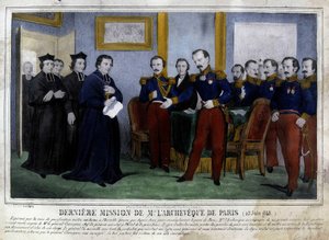 Última misión del Arzobispo de París (25 de junio de 1848) de Unknown artist