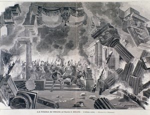 Última escena de la ópera Los Troyanos por Hector Berlioz de Unknown artist