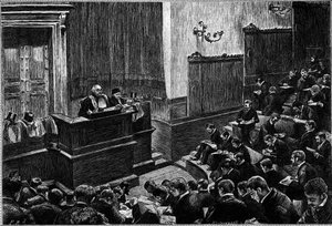 El gran anfiteatro de la Escuela de Derecho de París, Grabado en el “Journal de la Jeunesse” de Unknown artist