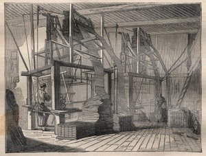 El tejido de la seda - Grabado en “La Ciencia francesa” de Unknown artist