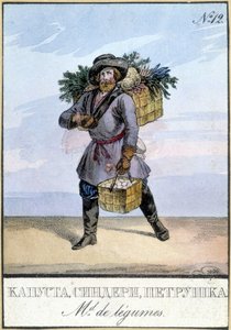 Comerciante de legumbres en Rusia en el siglo XIX. de Unknown artist