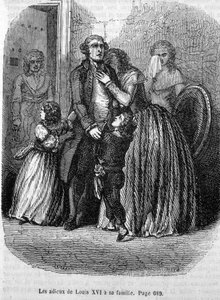 Les fareeux de Luis XVI a su familia (a María Antonieta y Luis XVII) de Unknown artist