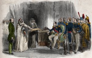 Liberación de Abd-el-Kader por Napoleón III del castillo de Amboise de Unknown artist