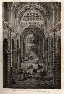 El interior de la catedral de Siena, grabado para ilustrar un viaje a Siena en 1865, en 