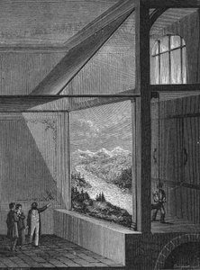Louis Daguerre realizó una demostración del diorama y el modo de cambio de pintura de Unknown artist