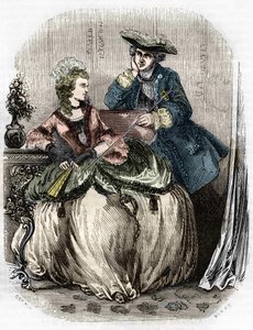 Luis XV y Madame de Pompadour, Jeanne Antoinette Poisson (Marquesa de Pompadour) - en Histoire de France por L.-P. Anquetil