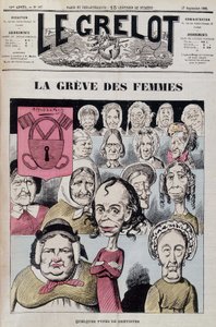 Louise Michel liderando una huelga de mujeres