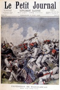 Expedición a Madagascar: toma de un campamento hova - en “Le Petit Journal” del 02/06/1895 de Unknown artist