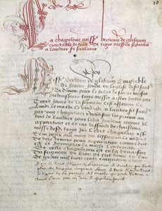 Manuscrito relacionado con Du Guesclin (Duguesclin) Biblioteca Municipal de Dinan. de Unknown artist