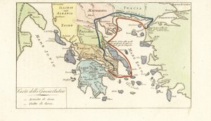 Mapa de la Antigua Grecia de Unknown artist