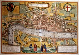 Mapa de Londres en el siglo XVI.