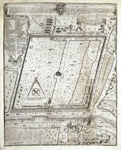 Mapa del lazareto de Milán durante la Gran Plaga de Milán en 1630 de Unknown artist