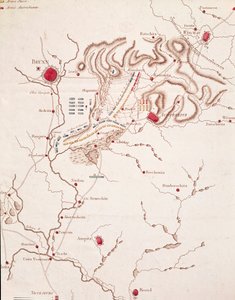 Mapa de la batalla de Austerlitz, 2 de diciembre de 1805 de Unknown artist