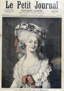 Marie Therese de Savoie Carignan (1749-1792), Princesa de Lamballe - Couv "The Petity Journal" de Unknown artist