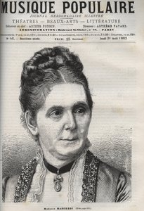 Mathilde Marchesi (1821-1913) mezzosoprano alemana - grabado en 