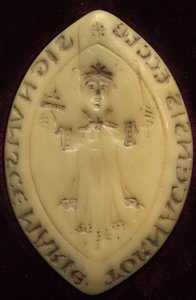 Matriz del sello del capítulo de Tournai. Usado desde el siglo XII. Con la imagen del rey merovingio Chilperico de Unknown artist