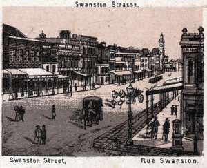 Melbourne, Australia: vista de Swanston Street de Unknown artist