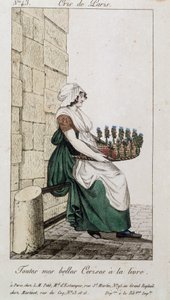 Comerciante de cerezas - en "Cris de Paris", principios del siglo XIX