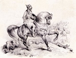 Meroveo derrota a los hunos. de Unknown artist