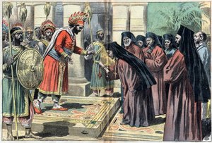 Mgr. Macaire rodea a 50 sacerdotes, presenta la carta del Papa León XIII al Rey de Etiopía Menelik quien responde 