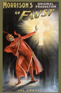 Producción original de Morrison de Fausto - la cruz! - póster para una obra sobre Fausto: "la Croix"