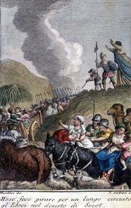 Moisés guió al pueblo judío en el desierto de Socot durante mucho tiempo de Unknown artist
