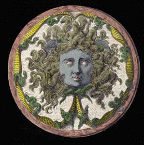 Mitología: representación de la Medusa, una de las tres Gorgonas. de Unknown artist