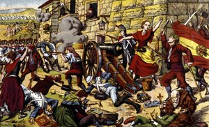 Guerras Napoleónicas: El sitio de Zaragoza (15 de junio - 14 de agosto) de Unknown artist